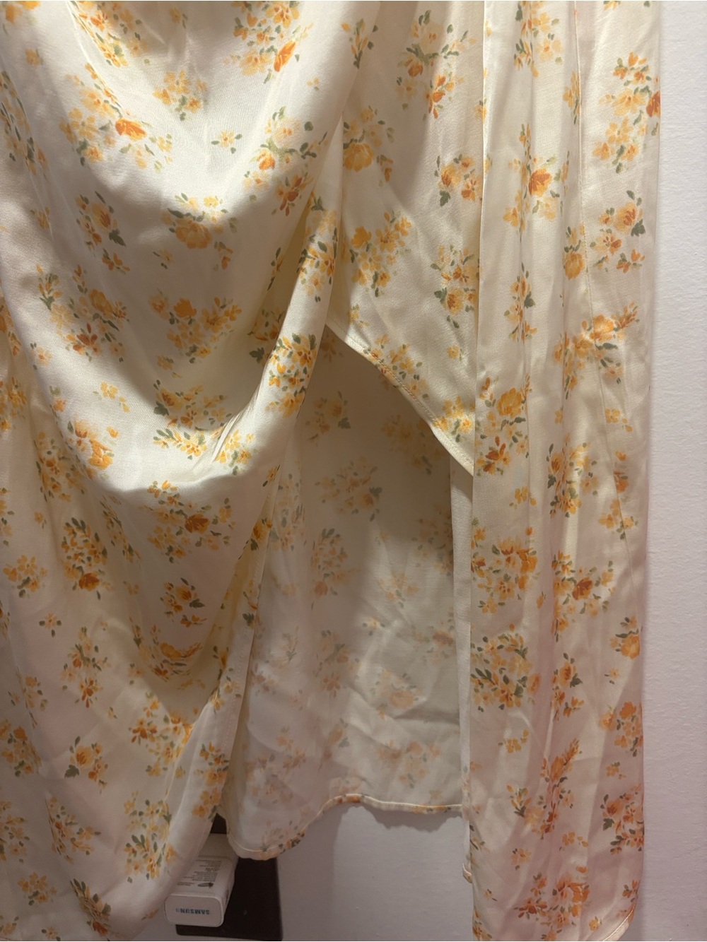 Abercrombie Satin Floral Cutout Dress - Picture 5 of 6